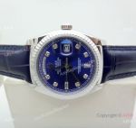 Swiss Replica Diamond Rolex Day-Date 118139 A2836 Watch Blue Dial 36mm
